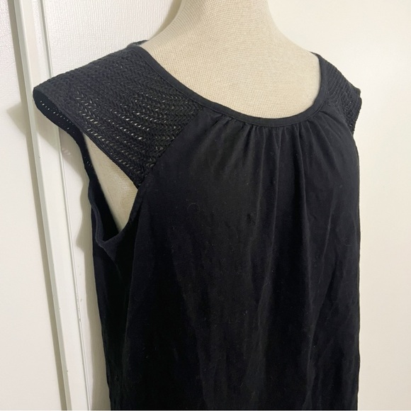 Joe Fresh Crotchet Black T-shirt M - Picture 3 of 9
